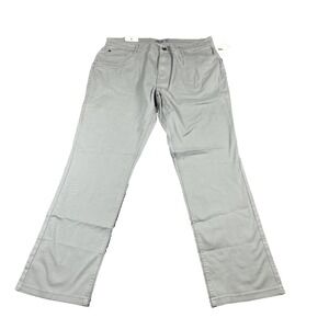 Izod Saltwater Pants Men 36x32 Straight Fit Stretch Chino Five Pocket Casual NEW